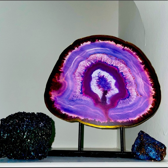 Other - NWT 💜 Faux Stand Up Geode Decor Piece